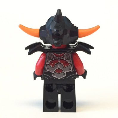 LEGO Minifigure-Ash Attacker - Orange Horns-Nexo Knights-NEX005-Creative Brick Builders